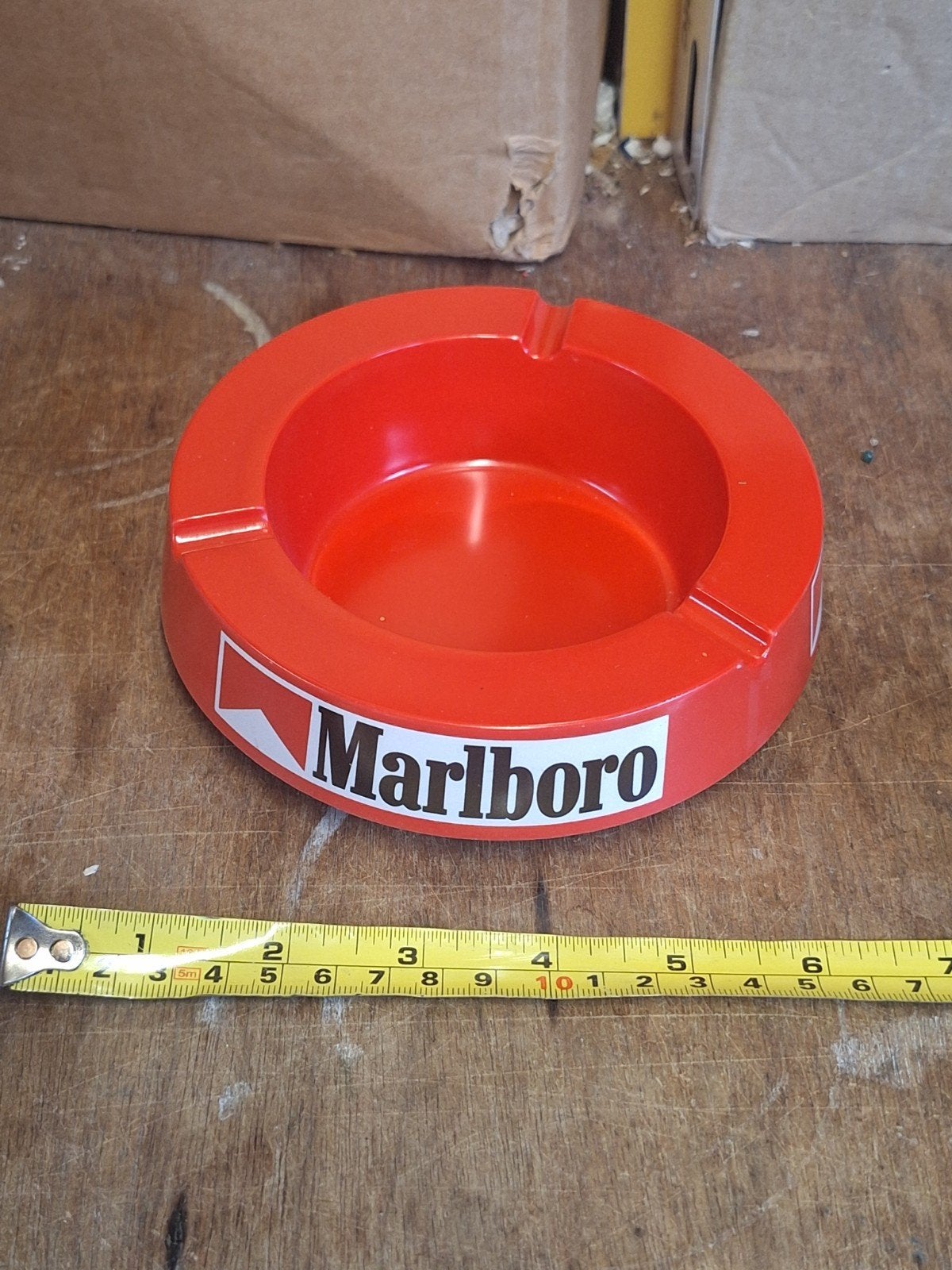Vintage hard plastic Marlboro asbak Made in Italy, Ophalen of Verzenden, Gebruikt, Asbak