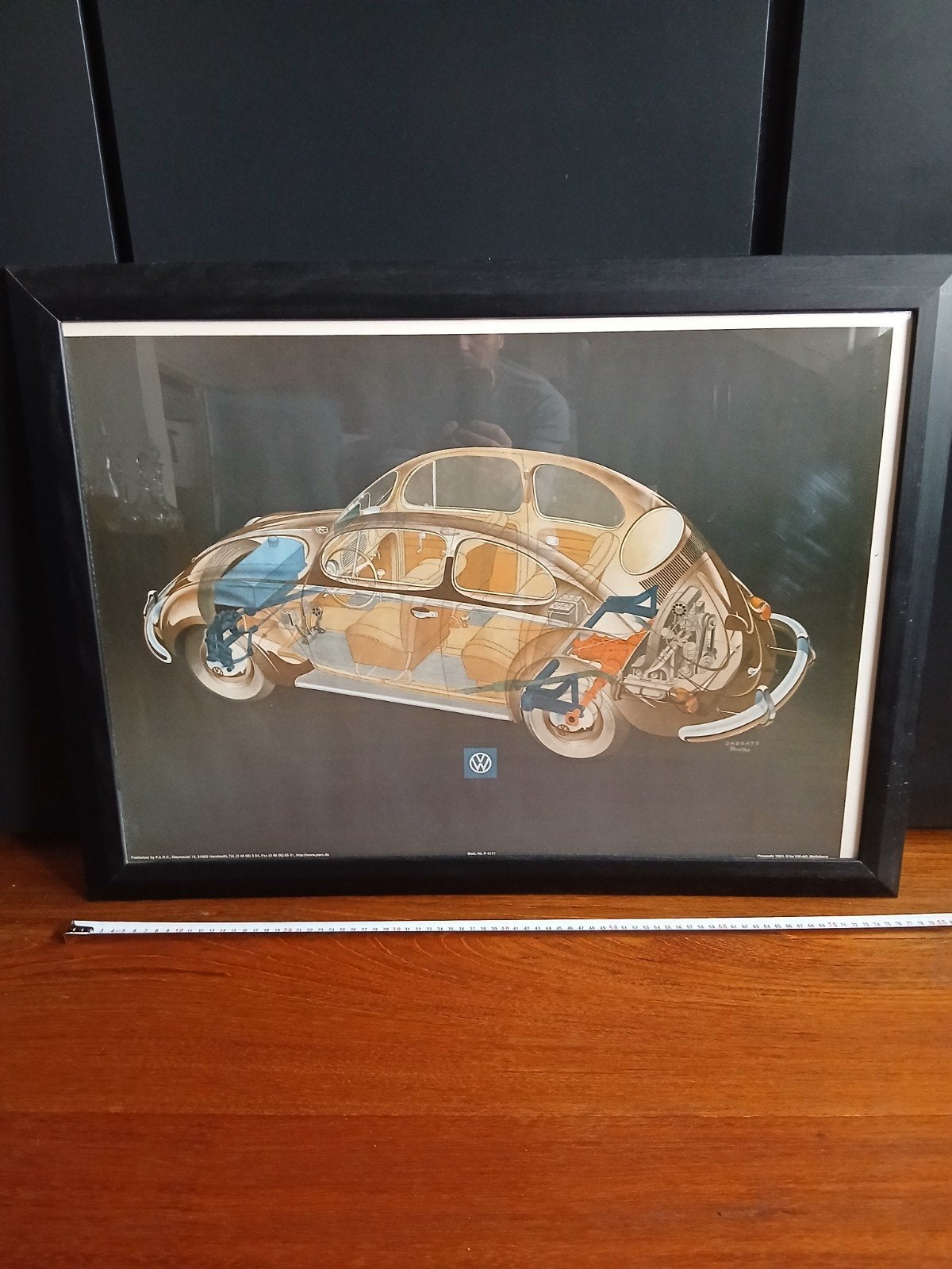 Vintage poster van v w kever, Ophalen, Auto's