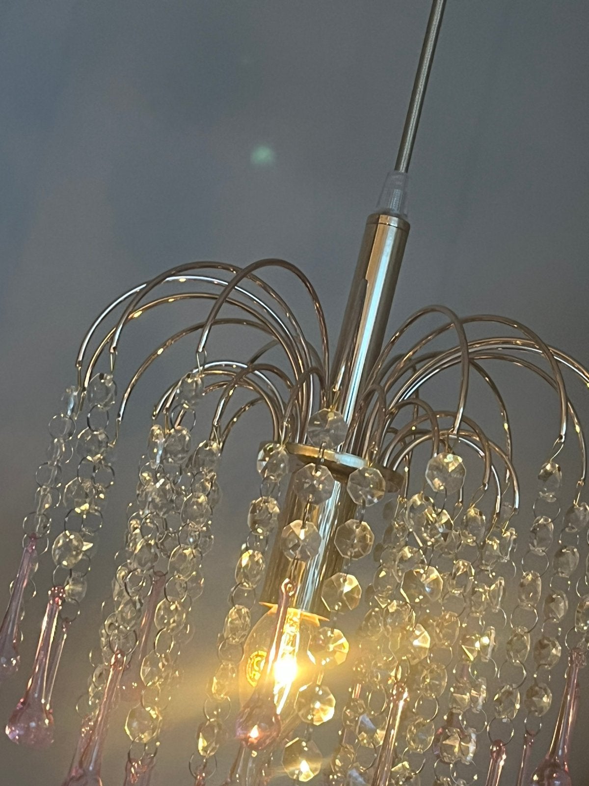 Foto 7 van 8 beschikbaar! Roze Teardrop kroonluchters hanglampen