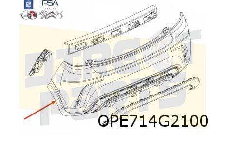 Opel Karl Rocks (3/17-9/19) achterbumper (te spuiten) Origin, Auto-onderdelen, Carrosserie en Plaatwerk, -, Verzenden, -, Opel