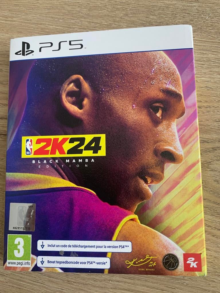 NBA 2K24 Black Mamba Edition PS5 - Nieuwstaat, Ophalen, 2 spelers, Eén computer, Zo goed als nieuw