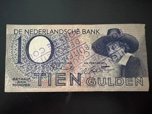 10 gulden biljet staalmeester 1943 buiten omloop, Ophalen of Verzenden, 10 gulden, Los biljet