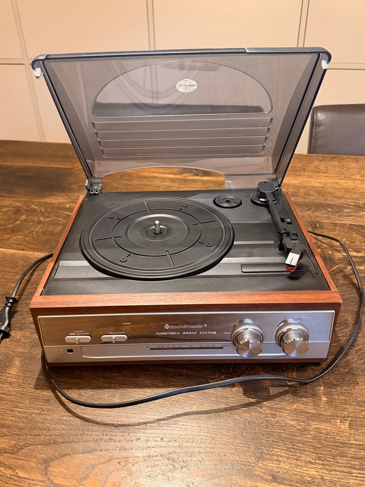 Soundmaster PL186H platenspeler met radio, Ophalen of Verzenden, Zo goed als nieuw, Platenspeler, Overige merken