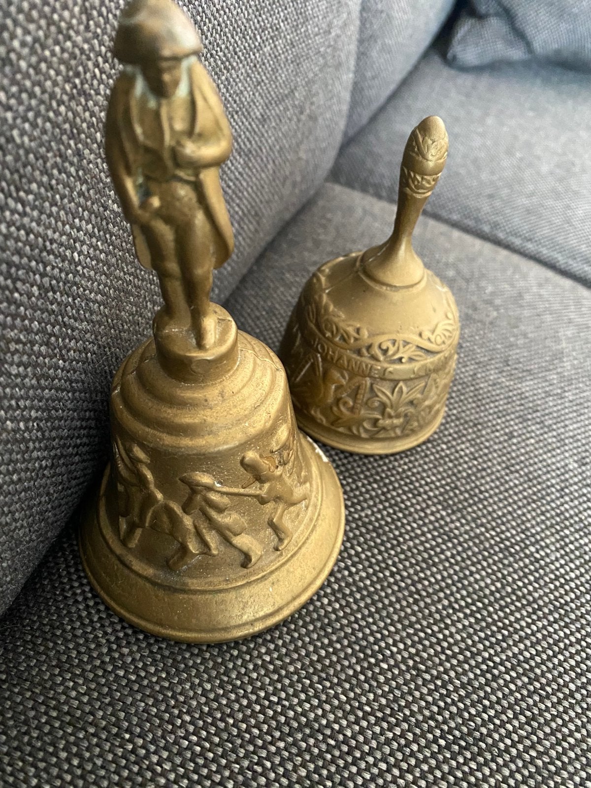 Bronzen bel tafelbel 2x oa napoleon, Ophalen