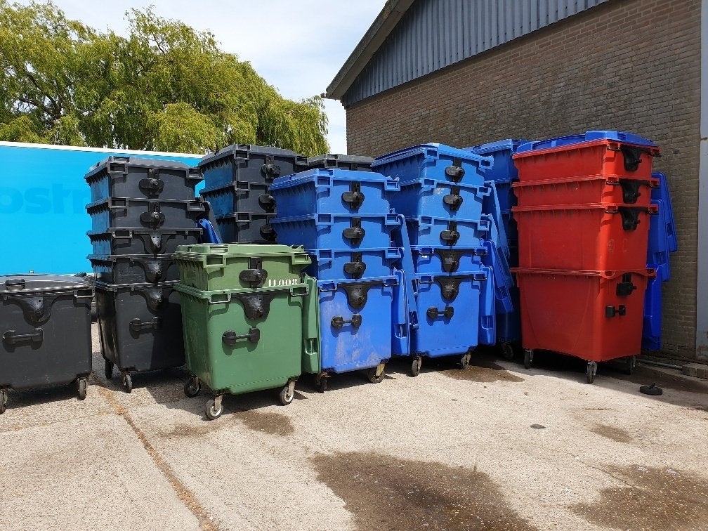 KUNSTOF AFVALCONTAINER 1100L- DIRECT BESCHIKBAAR, Ophalen, Kunststof, Gebruikt, 40 liter of meer