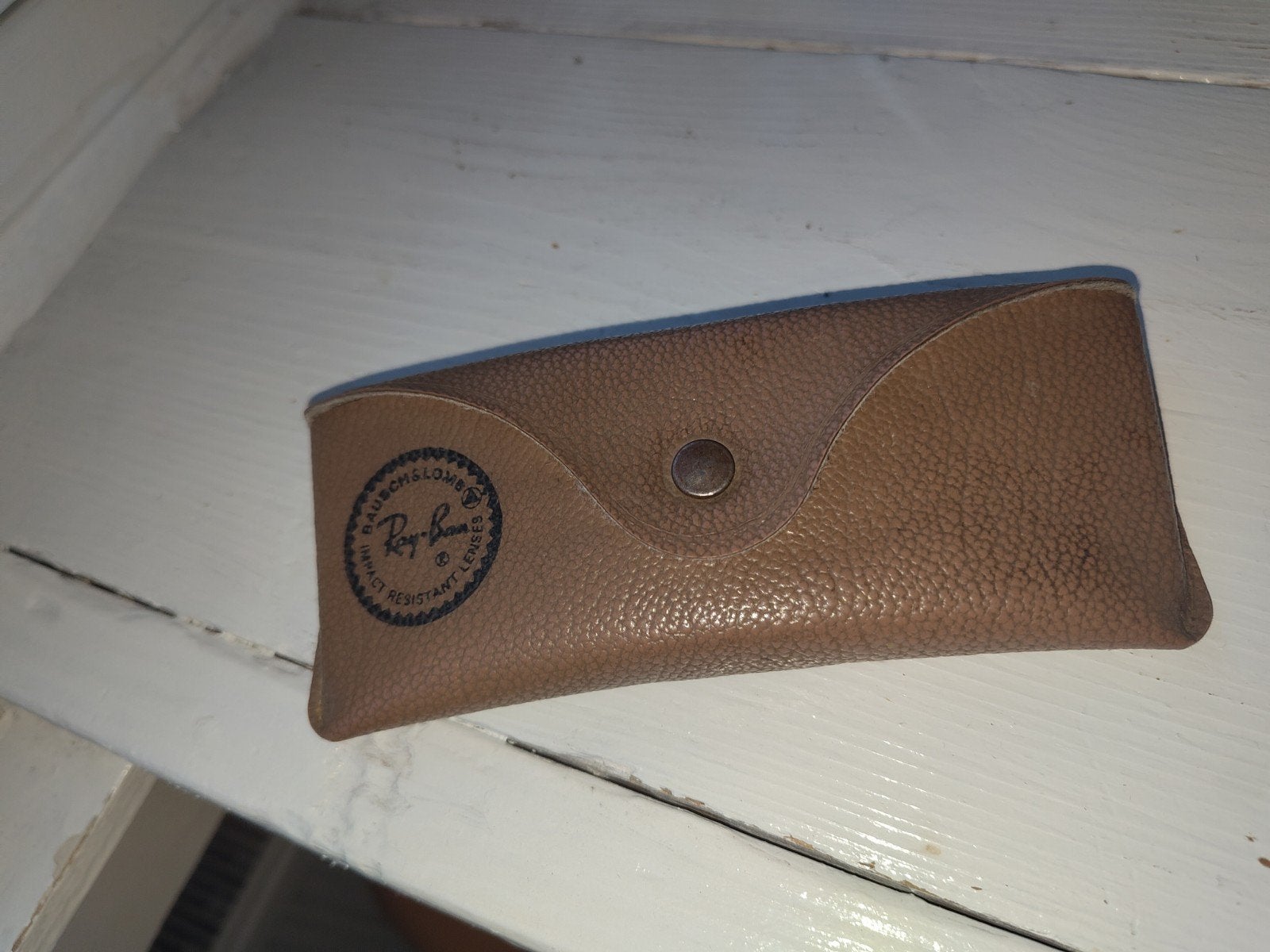Ray-Ban brillenkoker - Vintage Bausch & Lomb, Sieraden, Tassen en Uiterlijk, Ophalen of Verzenden, Gebruikt, Bruin, Ray-Ban