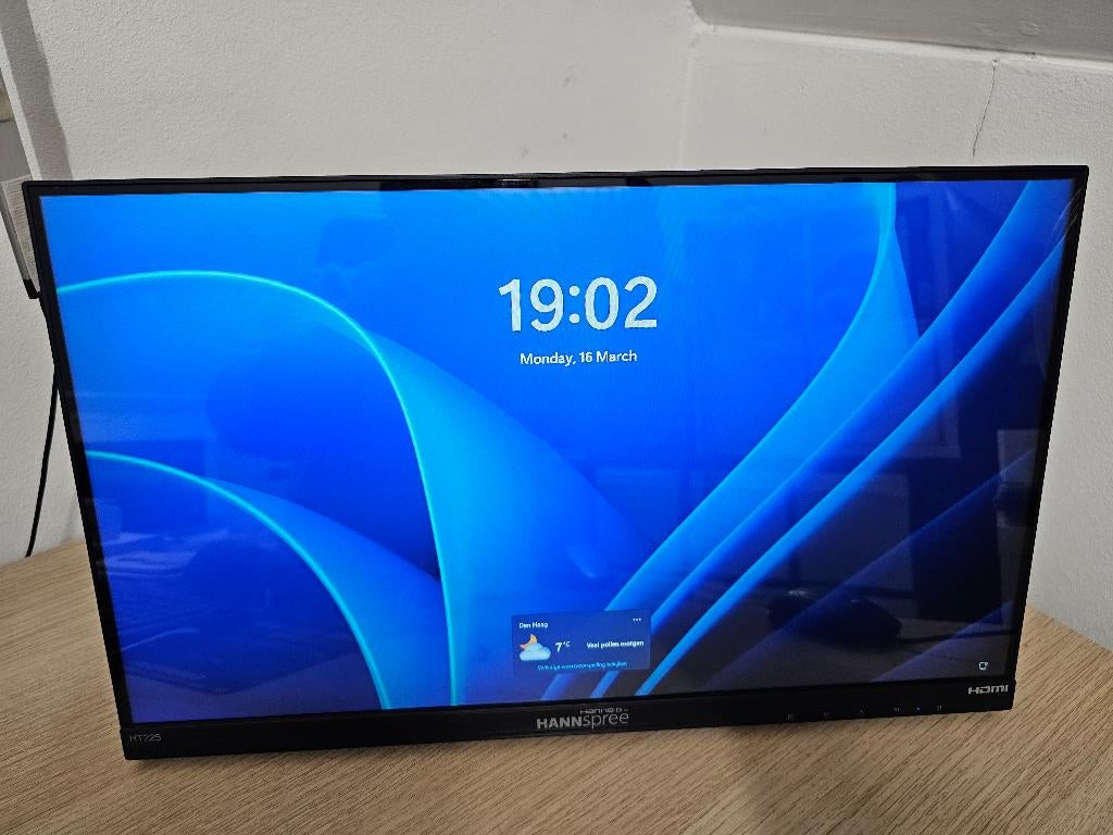 1 Hannspree 1080p 21.5 Inch10point Touch Screen Monitor, Ophalen, Gebruikt, IPS, Full HD