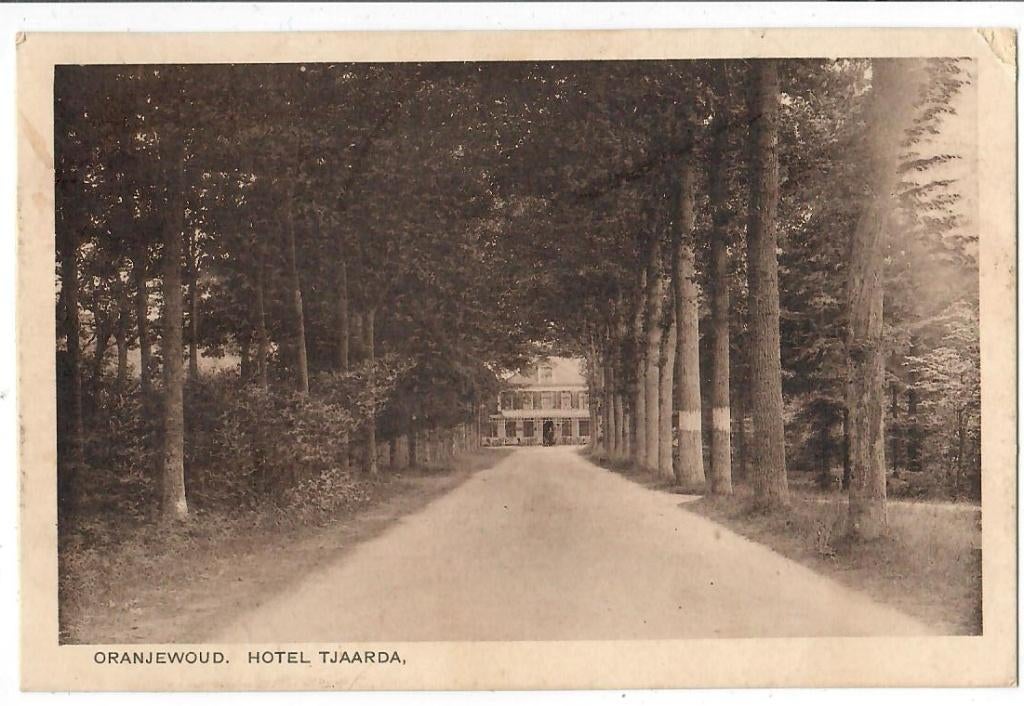 Oranjewoud - Hotel Tjaarda (2), Verzamelen, Verzenden, 1920 tot 1940, Gelopen, Friesland