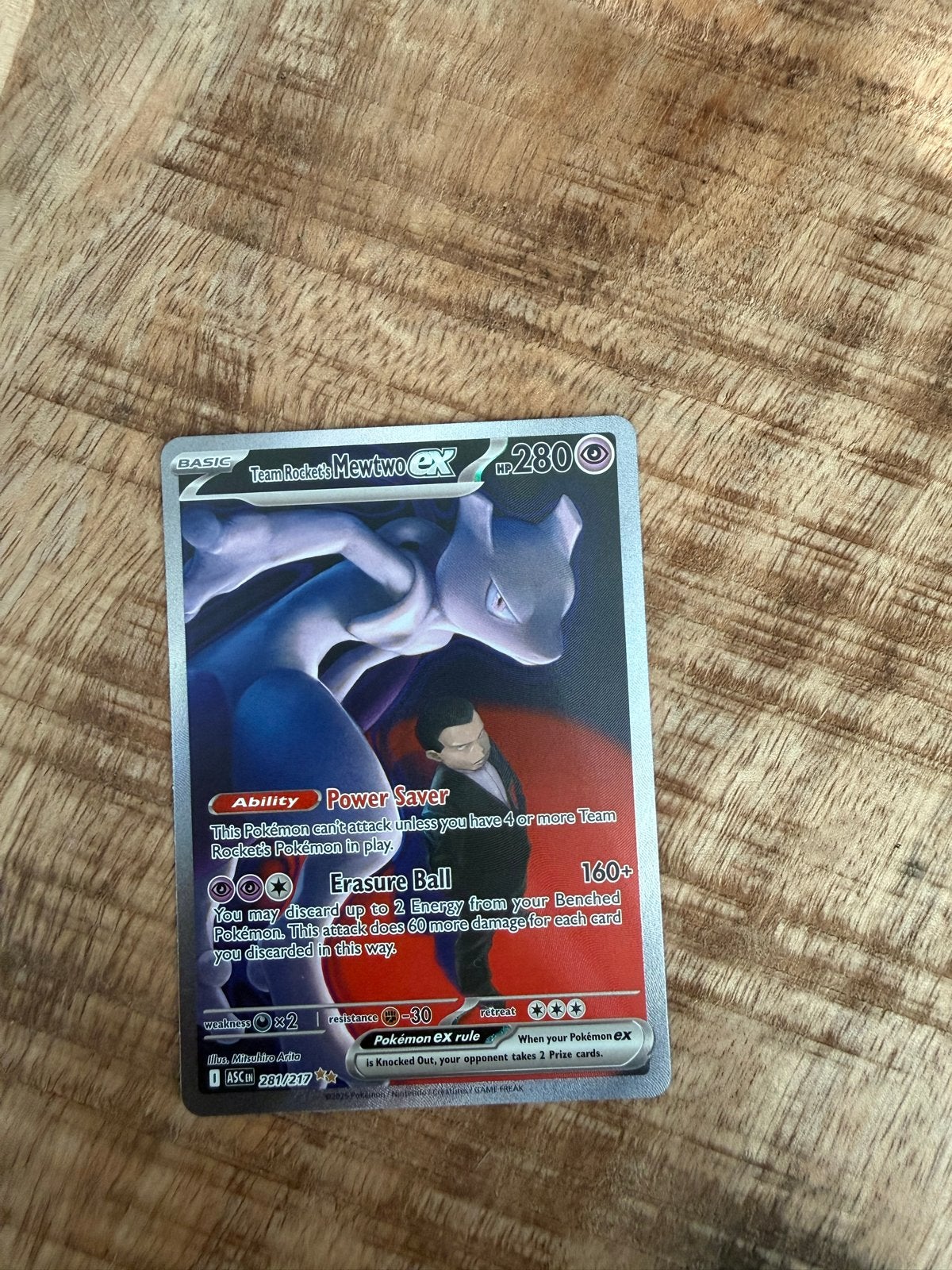 Team Rocket's Mewtwo & Mew GX Pokémon Kaart, Ophalen of Verzenden, Zo goed als nieuw, Losse kaart