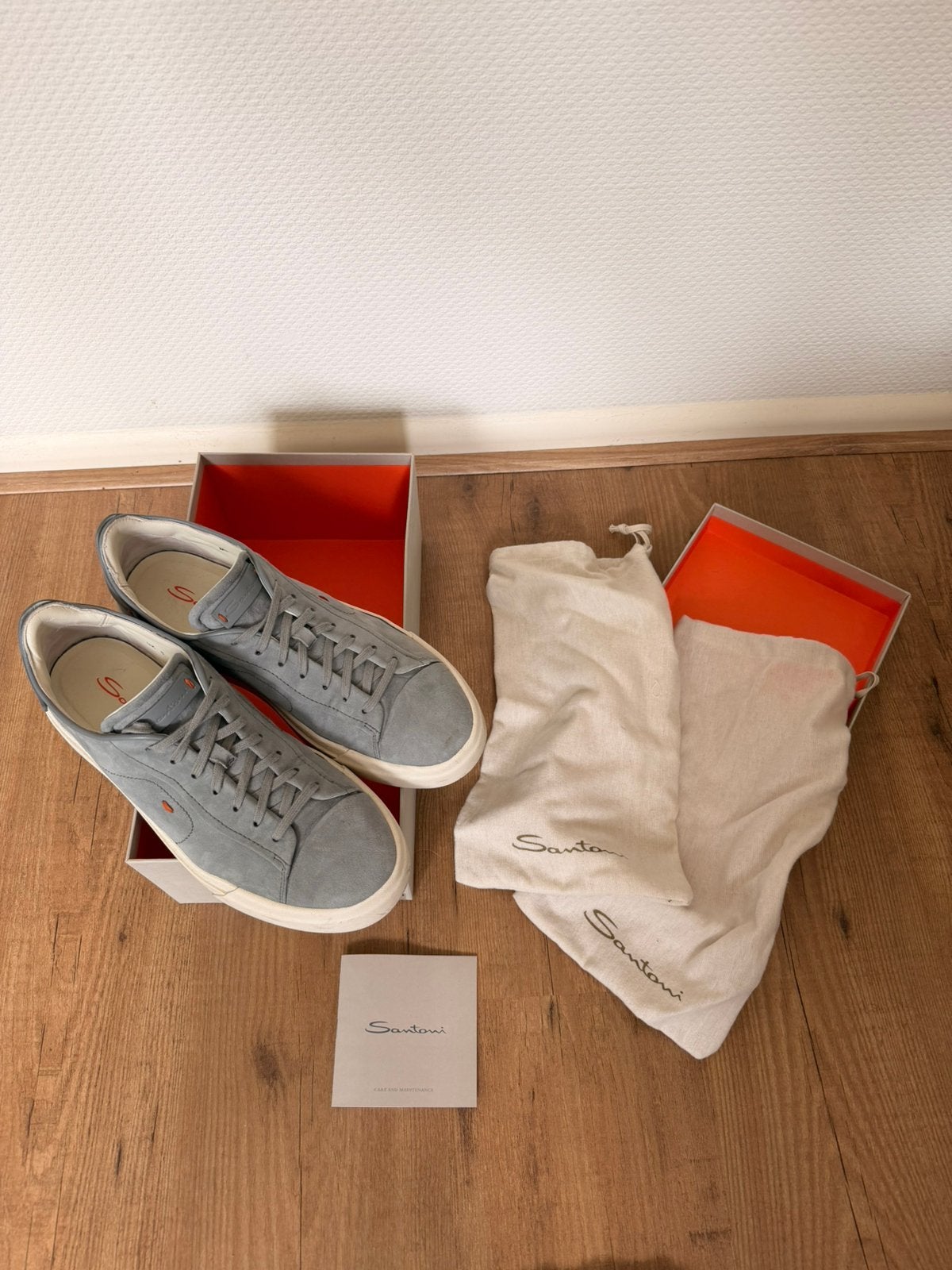 Te koop Santoni schoenen maat 8 is 42 Kleur licht Blauw, Kleding | Heren, Blauw, Ophalen of Verzenden, Sneakers of Gympen, Zo goed als nieuw