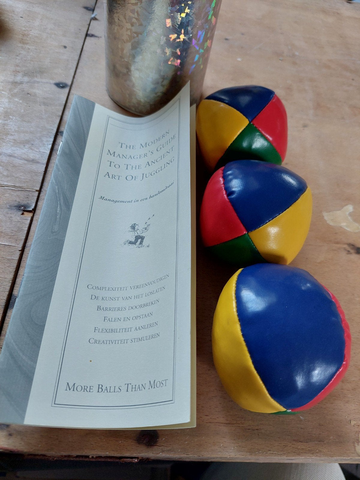 3 Jongleerballen in koker met handleiding, Ophalen of Verzenden, Nieuw