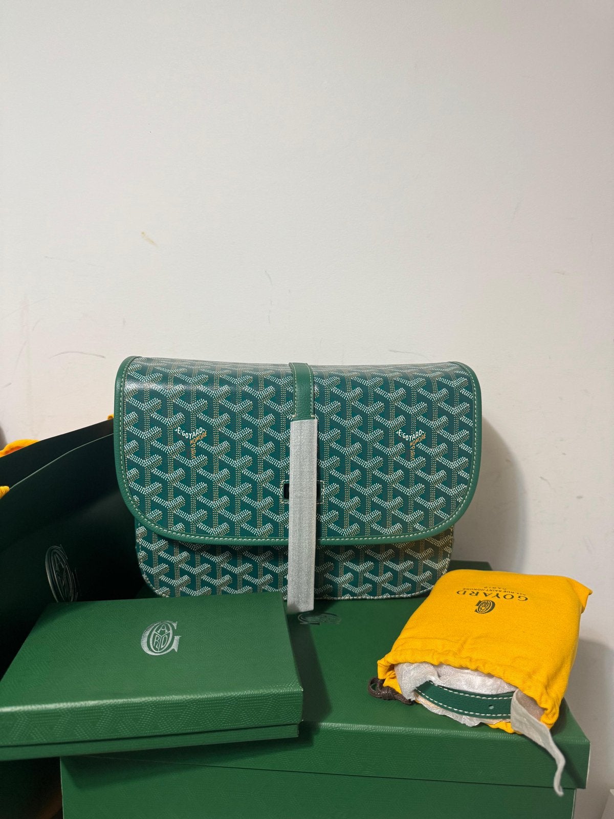 Goyard Belvedere GM Bag Groen, Ophalen of Verzenden, Nieuw, Groen