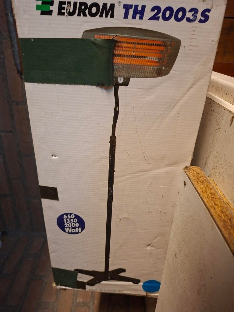 terrasverwarmer eurom th2003s nieuw in doos, Tuin en Terras, Ophalen, Nieuw, Elektrisch, Vloer