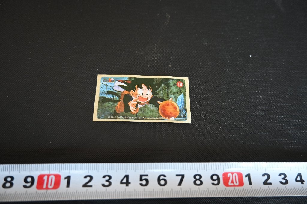 sticker kauwgom chewing gum dunkin strip #18 dragon ball, Ophalen of Verzenden, Zo goed als nieuw