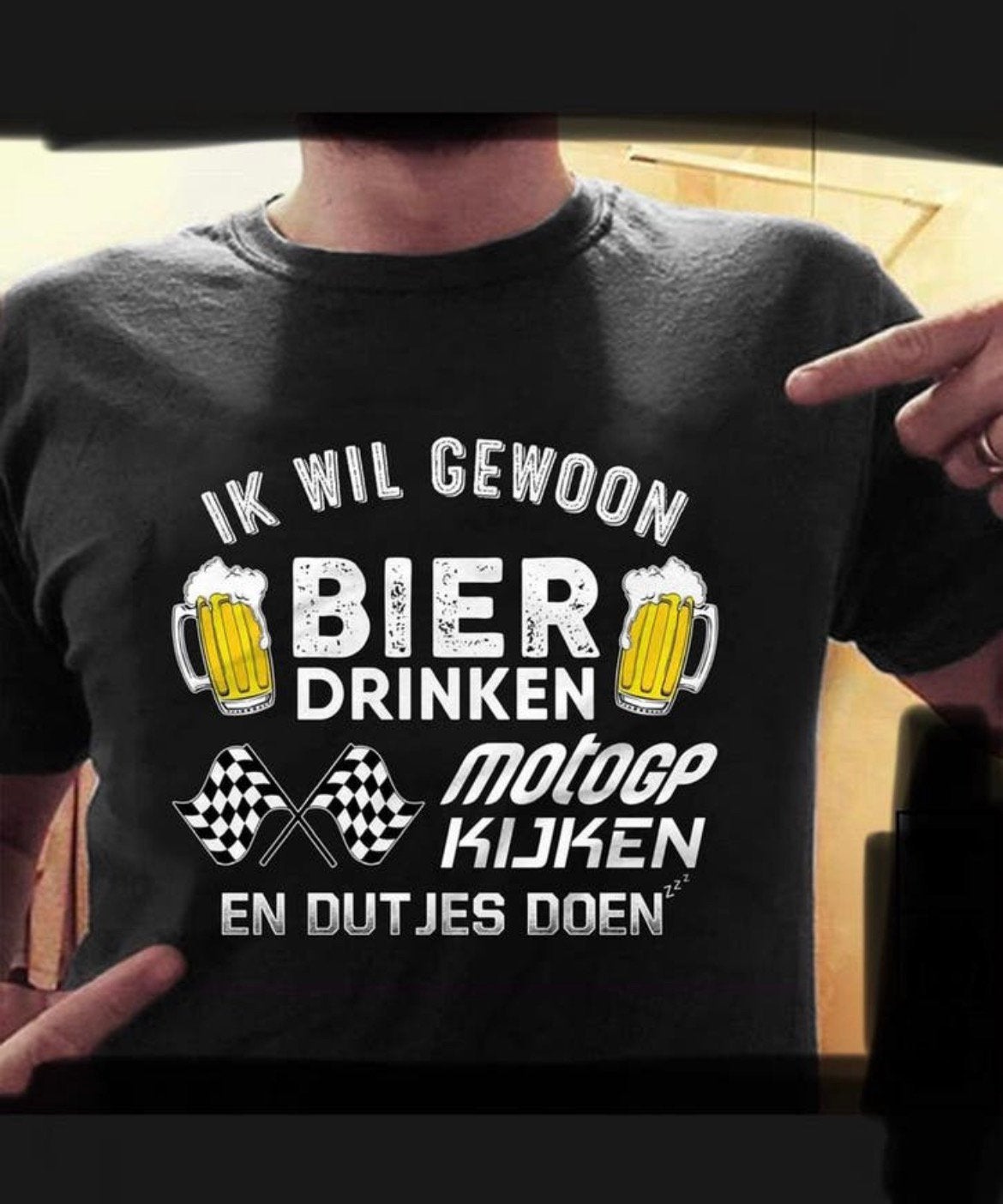 Statement Shirt zwart bier en motoGP mt. XXL (xl), Ophalen of Verzenden, Zo goed als nieuw, Overige maten, Zwart