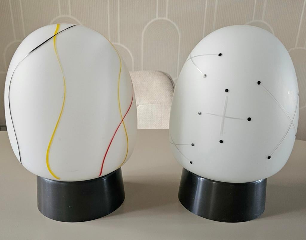 2  x Vintage Egg Thabur plafondlampe met decoratief patroon, Ophalen of Verzenden