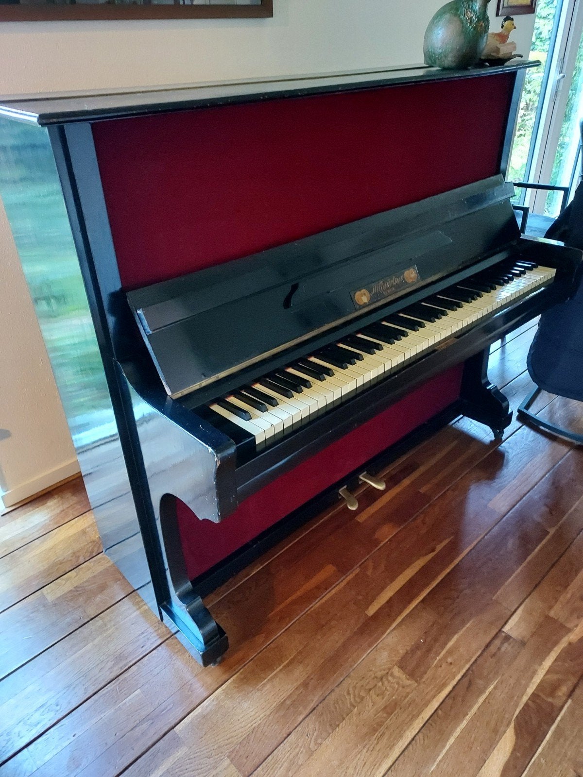 Zwarte piano, gebruikt, in goede staat, Muziek en Instrumenten, Piano's, Ophalen, Gebruikt, Zwart