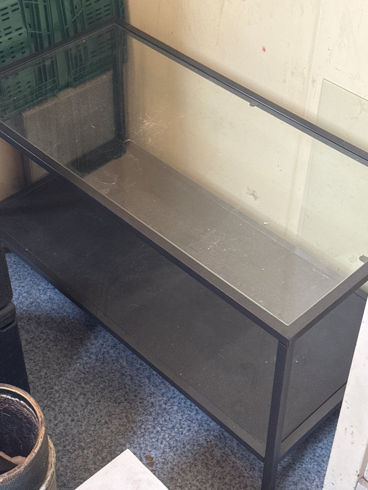 Ikea salon tafel met glazen blad, Huis en Inrichting, Tafels | Salontafels, Gebruikt, 100 tot 150 cm, Glas, 50 tot 100 cm