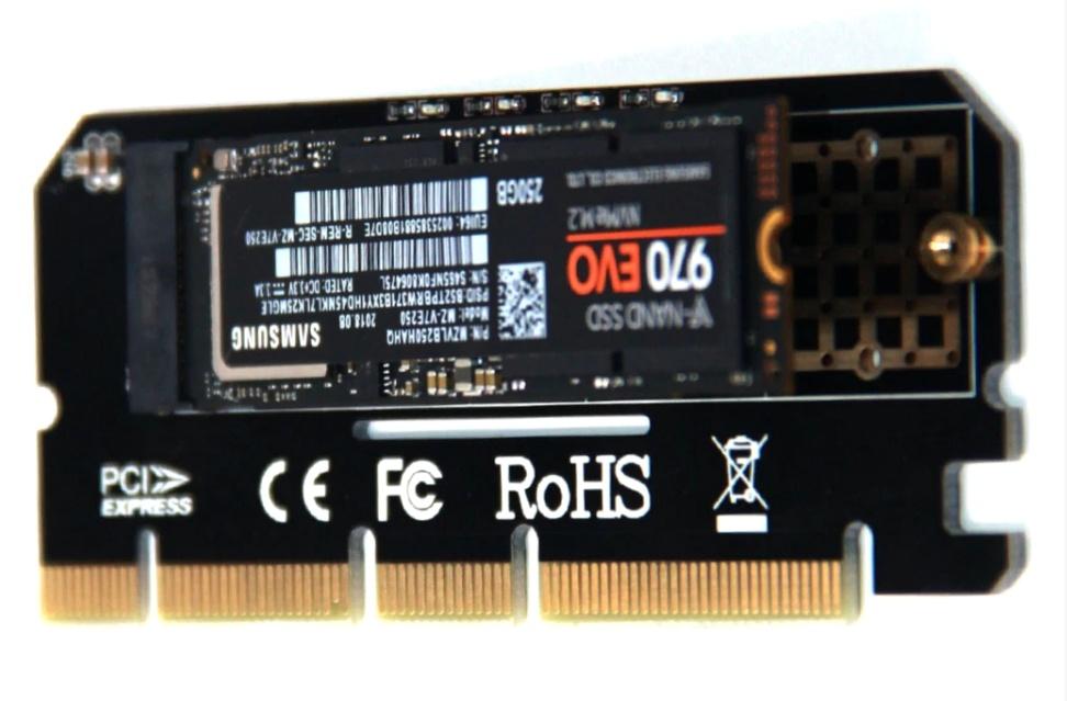M.2 SSD PCIE Adapter Interface M.2 NVMe SSD NGFF naar PCIE 3, Ophalen of Verzenden, Nieuw, Desktop