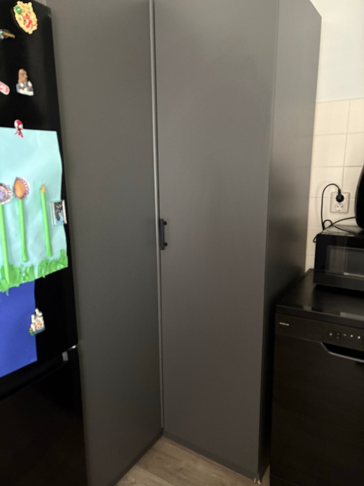 Pax Grijze hoekkast, Ophalen, Overige materialen, Gebruikt, 200 cm of meer