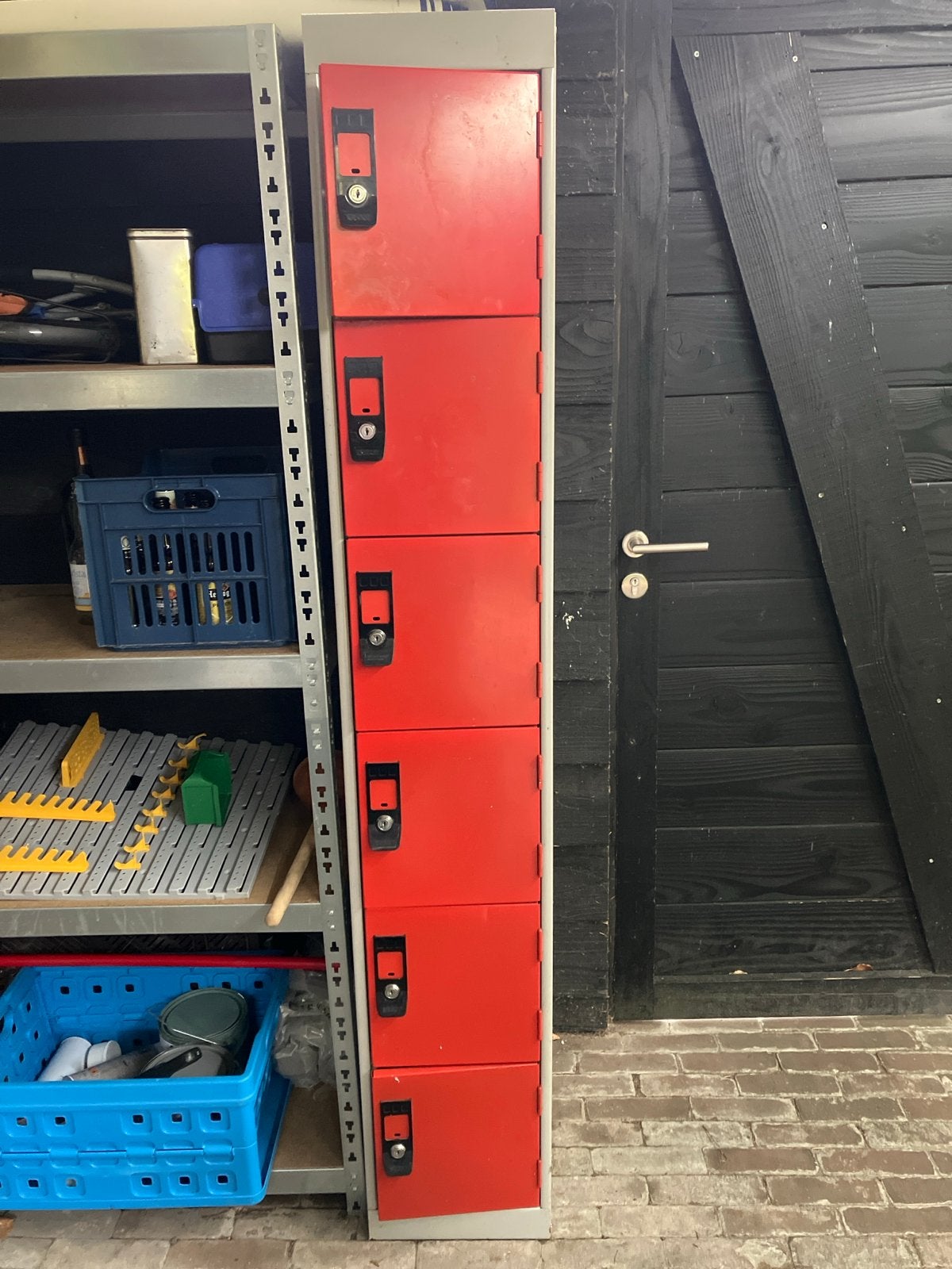 Locker kast met 6 lockers en sleutels - H180xB30xD50 cm, Ophalen, Gebruikt