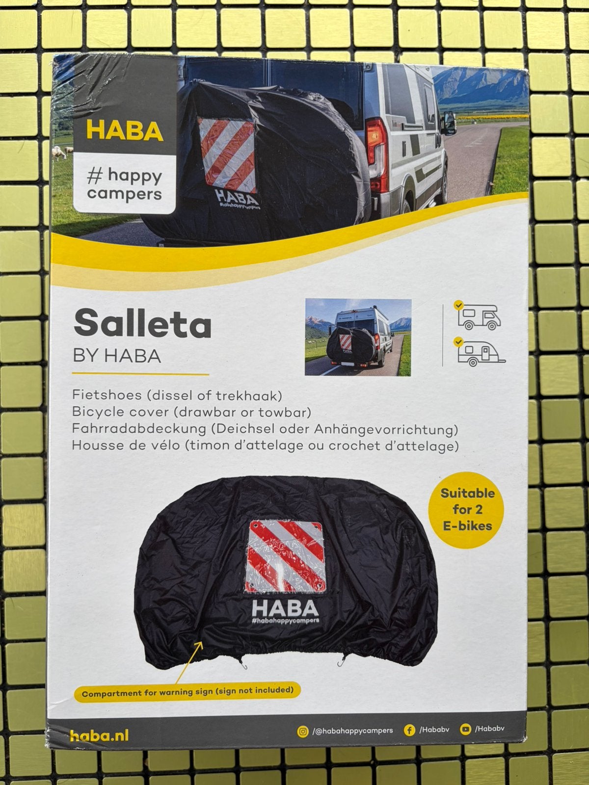 HABA Salleta fietshoes voor 2 e-bikes – als nieuw, incl doos, Ophalen of Verzenden, Zo goed als nieuw, Fietsendrager-accessoire