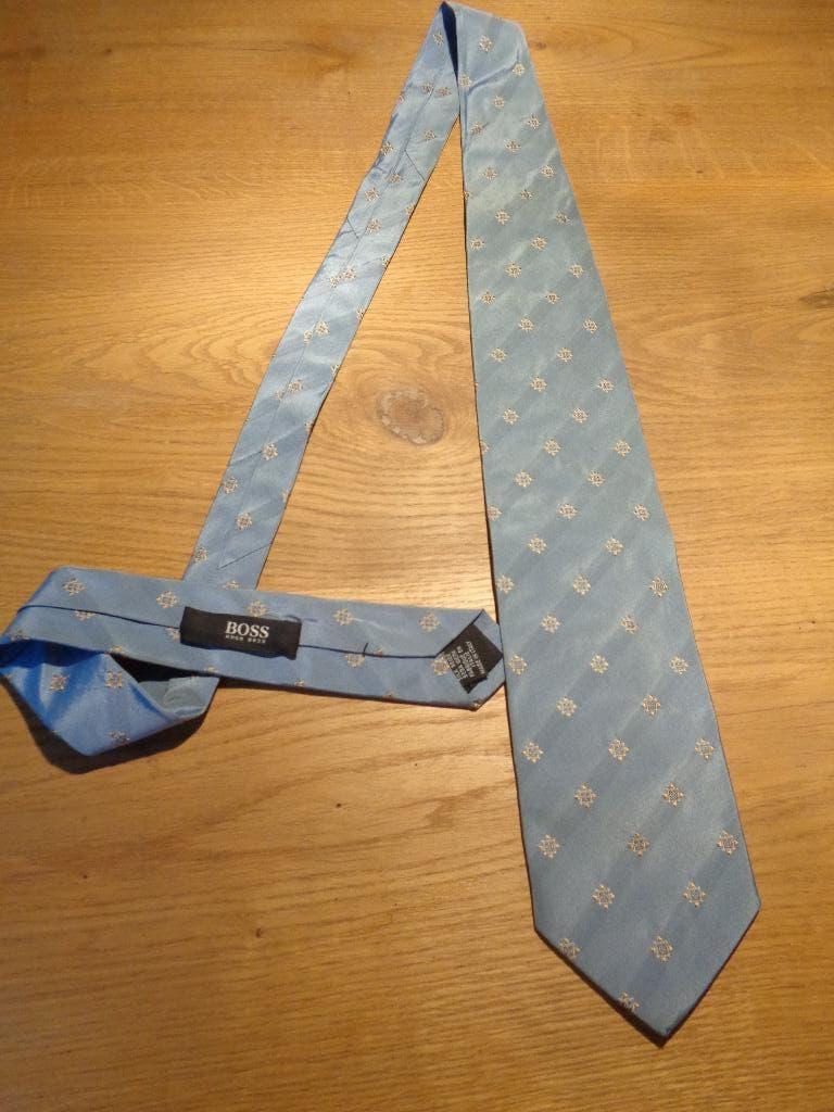 Hugo Boss zijden stropdas, Kleding | Heren, Stropdassen, Blauw, Ophalen of Verzenden, Zo goed als nieuw, Hugo Boss