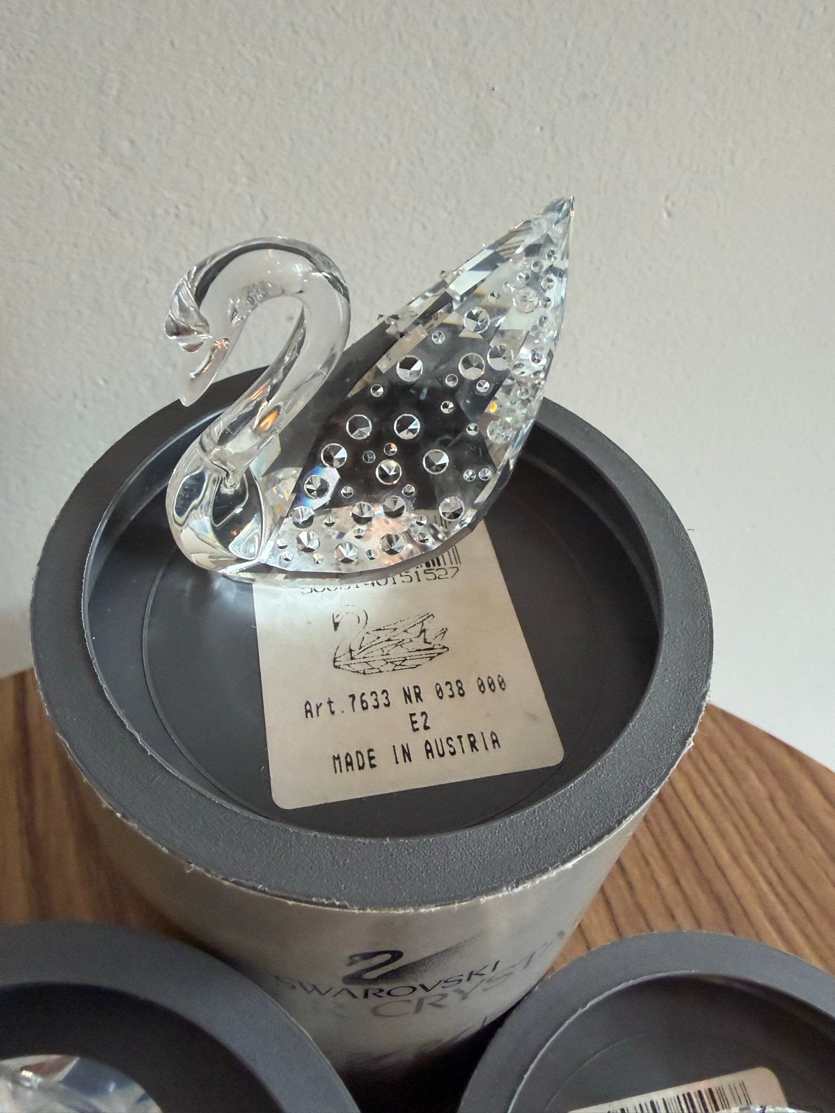Swarovski Jubileumzwaan 1995 – 100 jaar Swarovski – met doos, Verzamelen, Ophalen of Verzenden, Zo goed als nieuw, Figuurtje