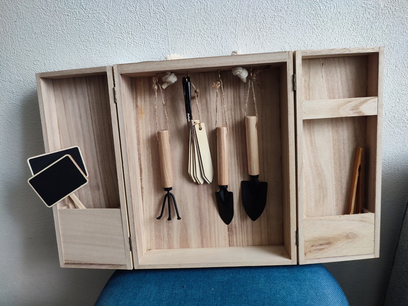 Tuinsetje in houten kistje - Dille & Kamille, Ophalen of Verzenden
