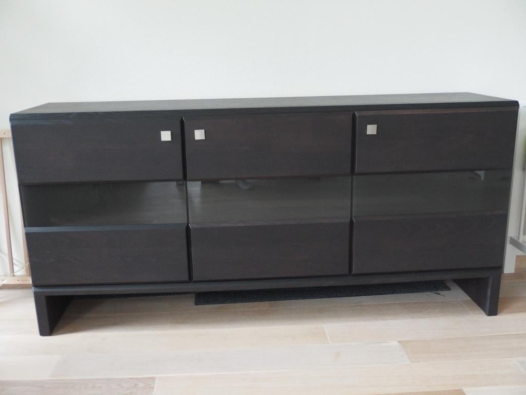 Dressoir huiskamer zgan / wandmeubel, Ophalen, Zo goed als nieuw, 25 tot 50 cm, Glas