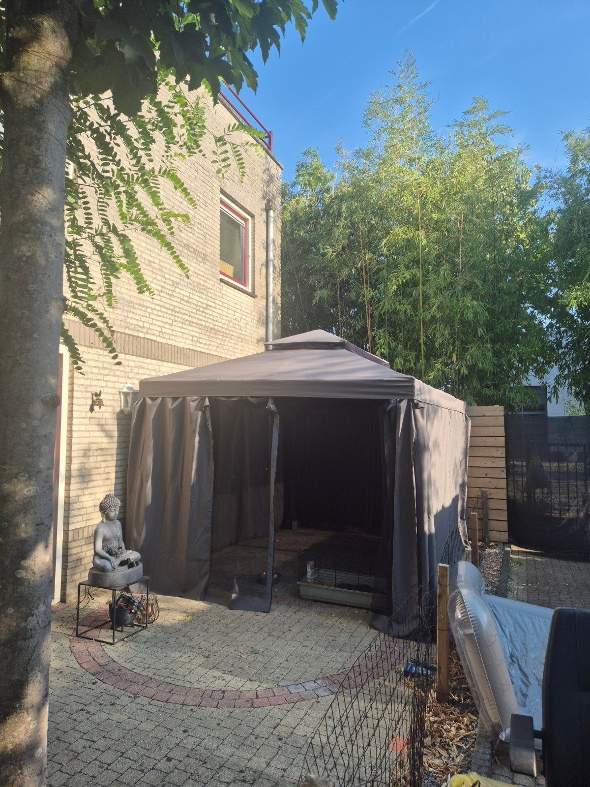 Mooi groot paviljoen 4x3m met muggendoek, zo goed als nieuw, Ophalen, Zo goed als nieuw, Minder dan 5 meter, Paviljoen