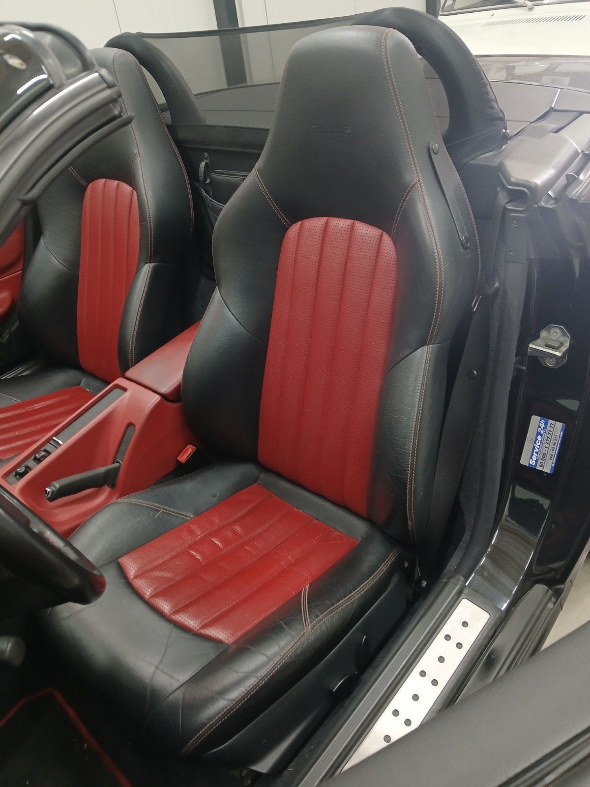 Mercedes-Benz SLK 32 AMG Sportstoelen (rood/zwart leer), Ophalen of Verzenden, Gebruikt, Mercedes-Benz