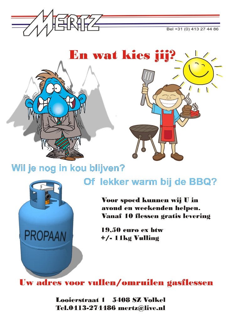 bbq gas nodig? Wij vullen en ruilen de propaan flessen om!, Ophalen, Nieuw