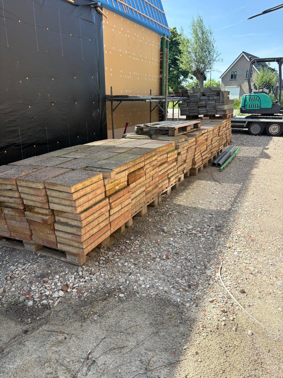 tegels te koop ongeveer 100m2, Tuin en Terras, Ophalen, Gebruikt, Beton, Terrastegels