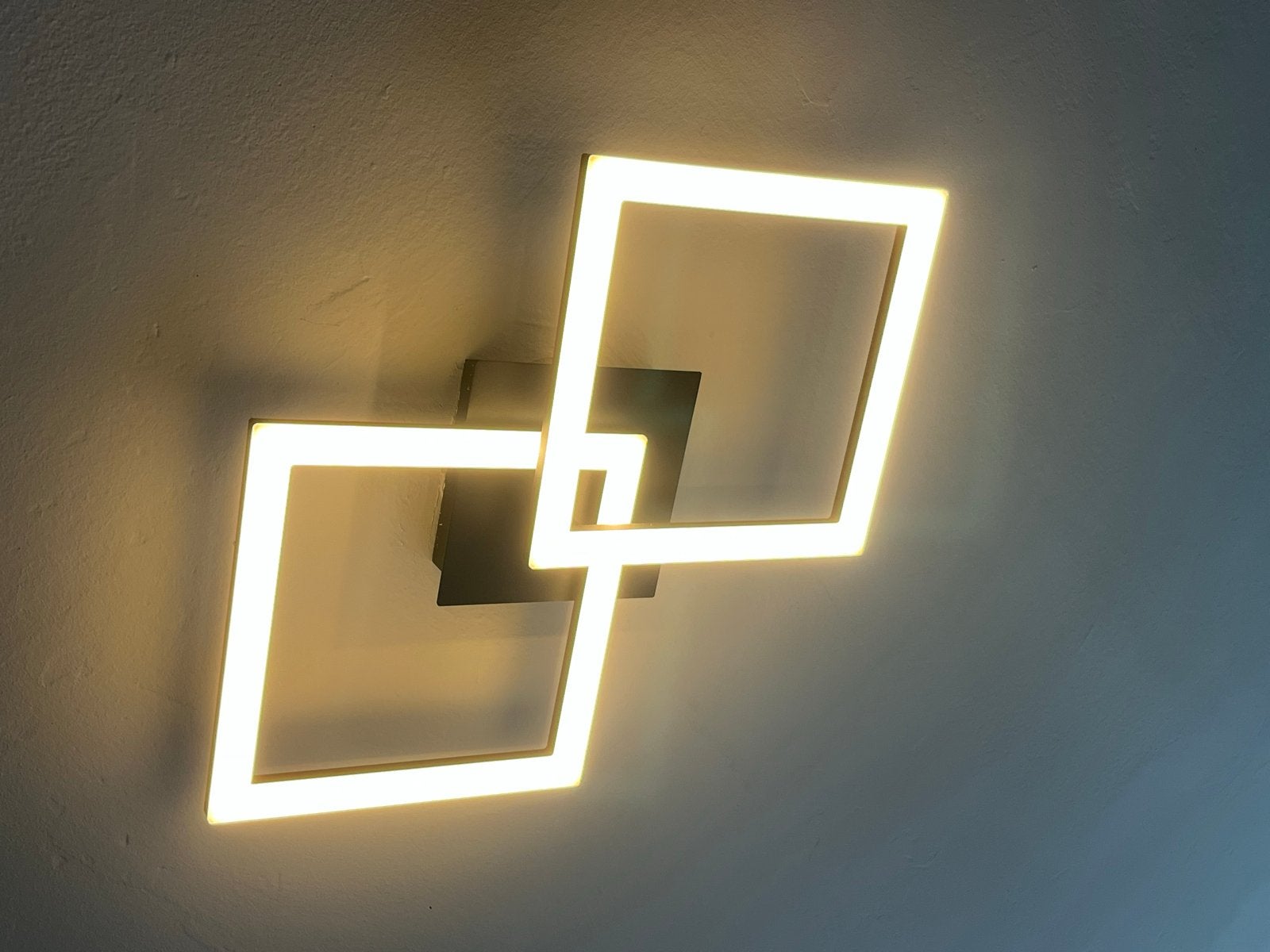 Moderne LED Wandlamp - Zwart/Wit Vierkant Design, Ophalen, LED, Meerkleurig, Overige fittingen