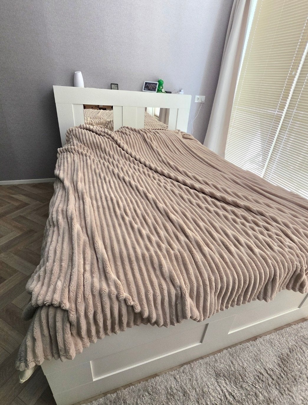 IKEA BRIMNES bed 140x200 – compleet met hoofdeinde, Ophalen, Gebruikt, Wit, Tweepersoons