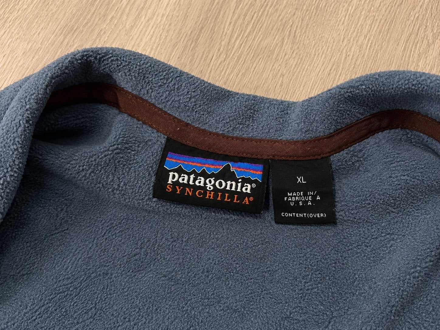 Patagonia Synchilla Fleece Trui XL Blauwgrijs Vintage, Ophalen of Verzenden, Gedragen, Maat 56/58 (XL), Blauw