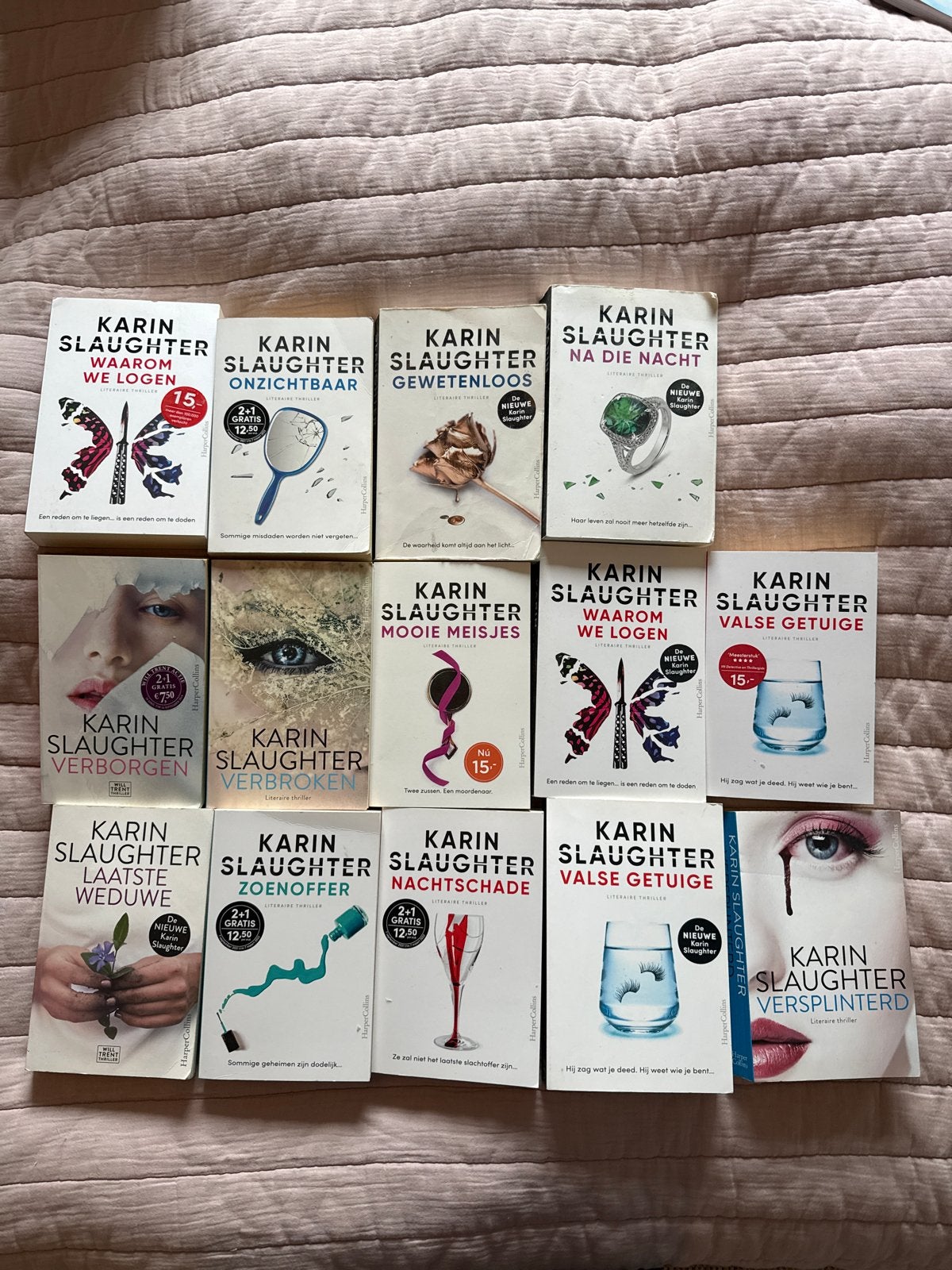 Karin Slaughter Boekenpakket - 13 Thrillers, Boeken, Ophalen, Gelezen