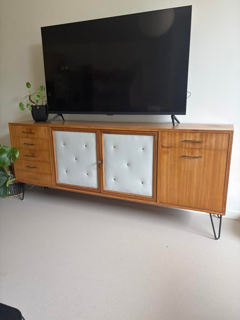 VINTAGE houten kast! Tv-kast/opbergkast vintage te koop, Huis en Inrichting, Kasten | Dressoirs, Gebruikt, Met deur(en), 150 tot 200 cm