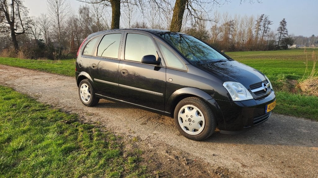 Opel Meriva 1.6 16V 2003 Zwart, Auto's, Opel, Stof, Zwart, 4 cilinders, 100 pk