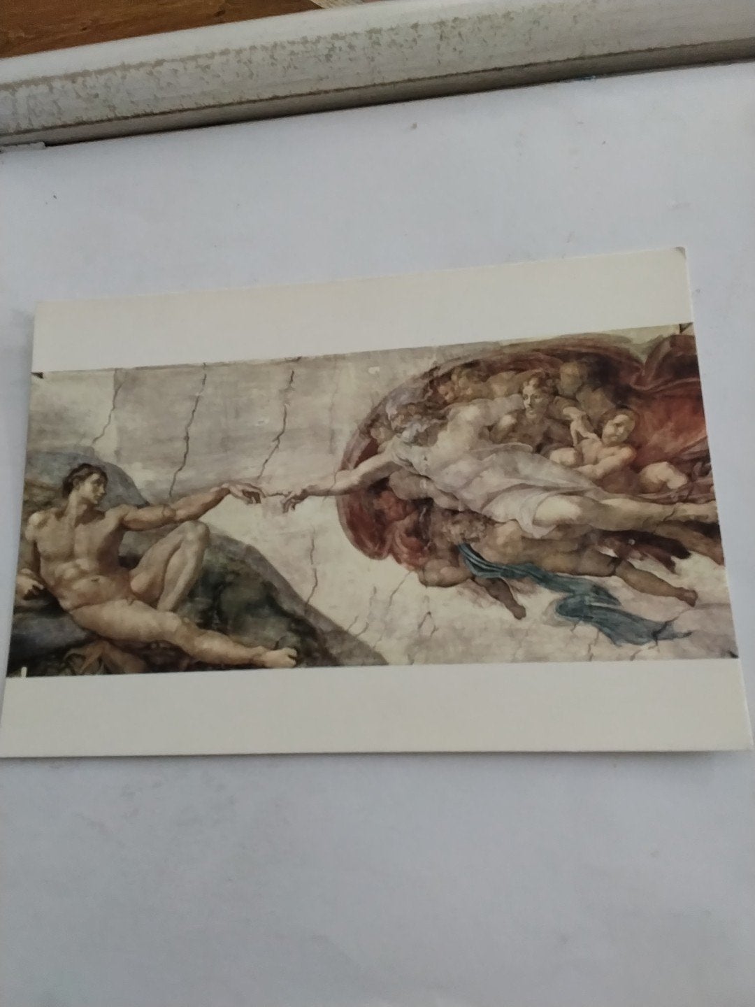 Michelangelo - De Schepping van Adam - Ansichtkaart, Ophalen of Verzenden