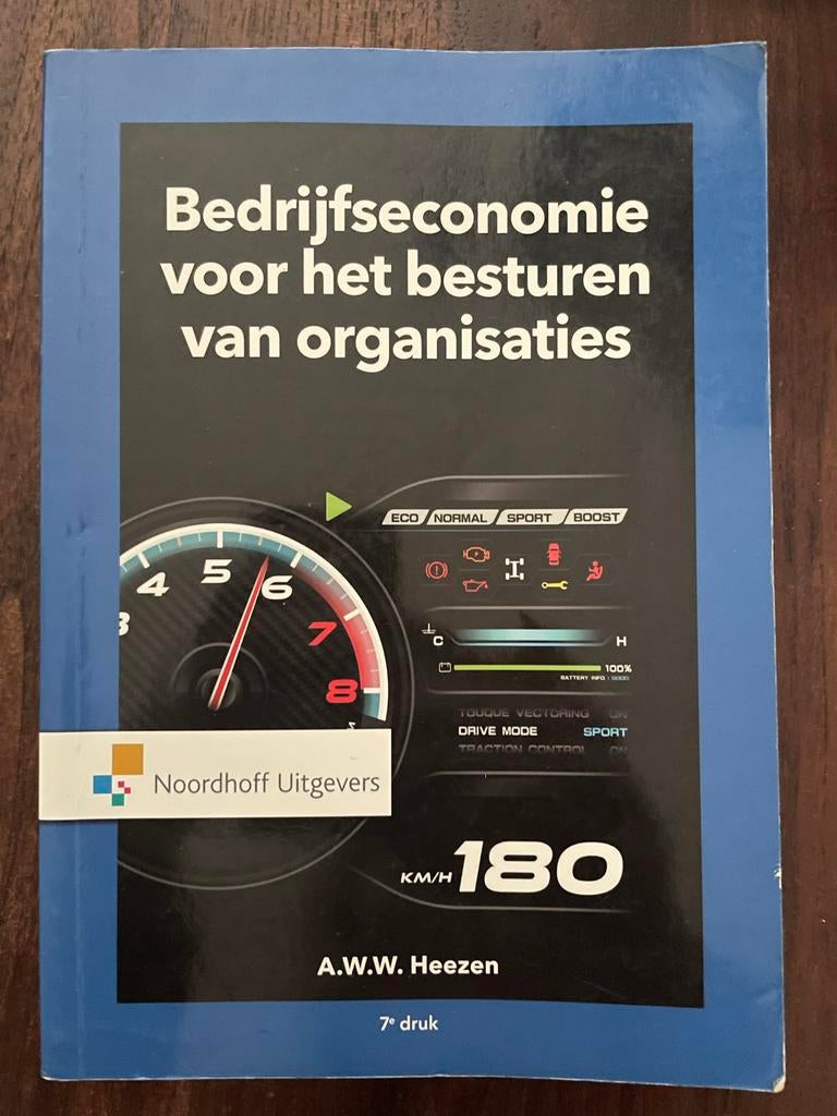 Bedrijfseconomie voor het besturen van organisaties, Ophalen of Verzenden, Gelezen, Economie en Marketing