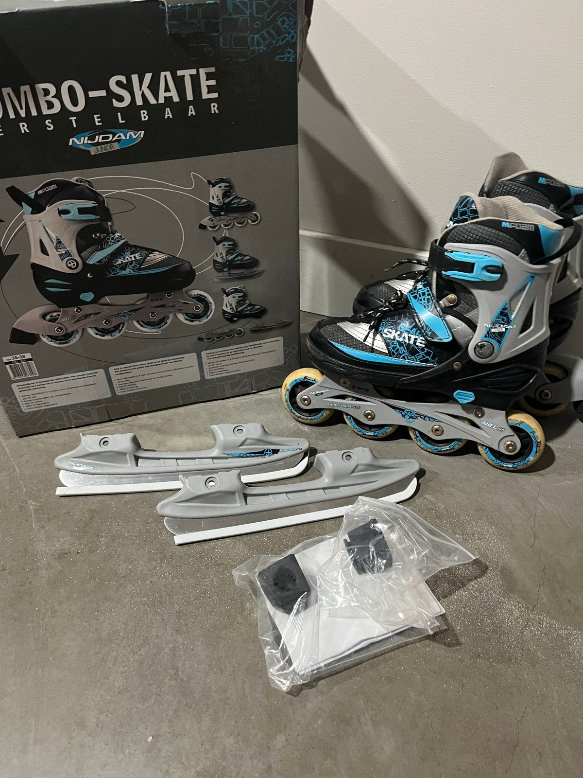Nijdam Combo-Skate: Skeelers en Schaatsen 2-in-1 (Maat 35-38, Overige merken, Kinderen, Ophalen of Verzenden, Verstelbaar