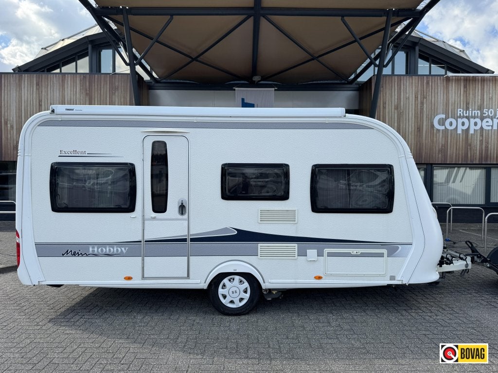 Hobby Excellent 455 UF 2013 THULE + MOVER + WALKER VOORTENT, Caravans en Kamperen, Rondzit, Hobby, Bedrijf, 4 tot 5 meter