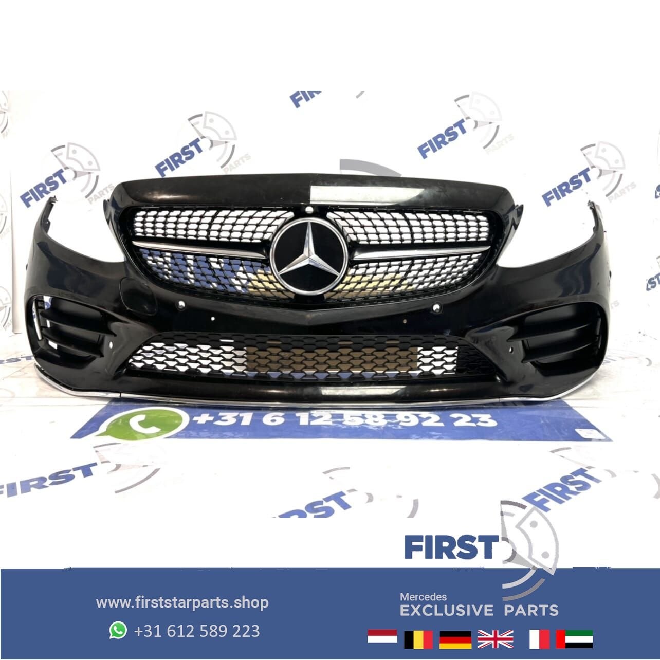 Mercedes COUPE CABRIO FACELIFT C KLASSE 2021 AMG VOORBUMPER, Gebruikt, -, Voor, Ophalen of Verzenden