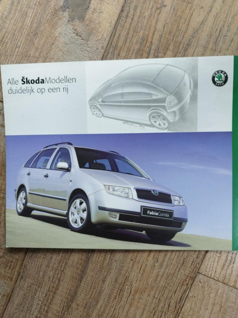 Skoda Fabia Combi Octavia RS Brochure Folder 2002 Nederlands, Ophalen of Verzenden, Zo goed als nieuw, Overige merken, Skoda