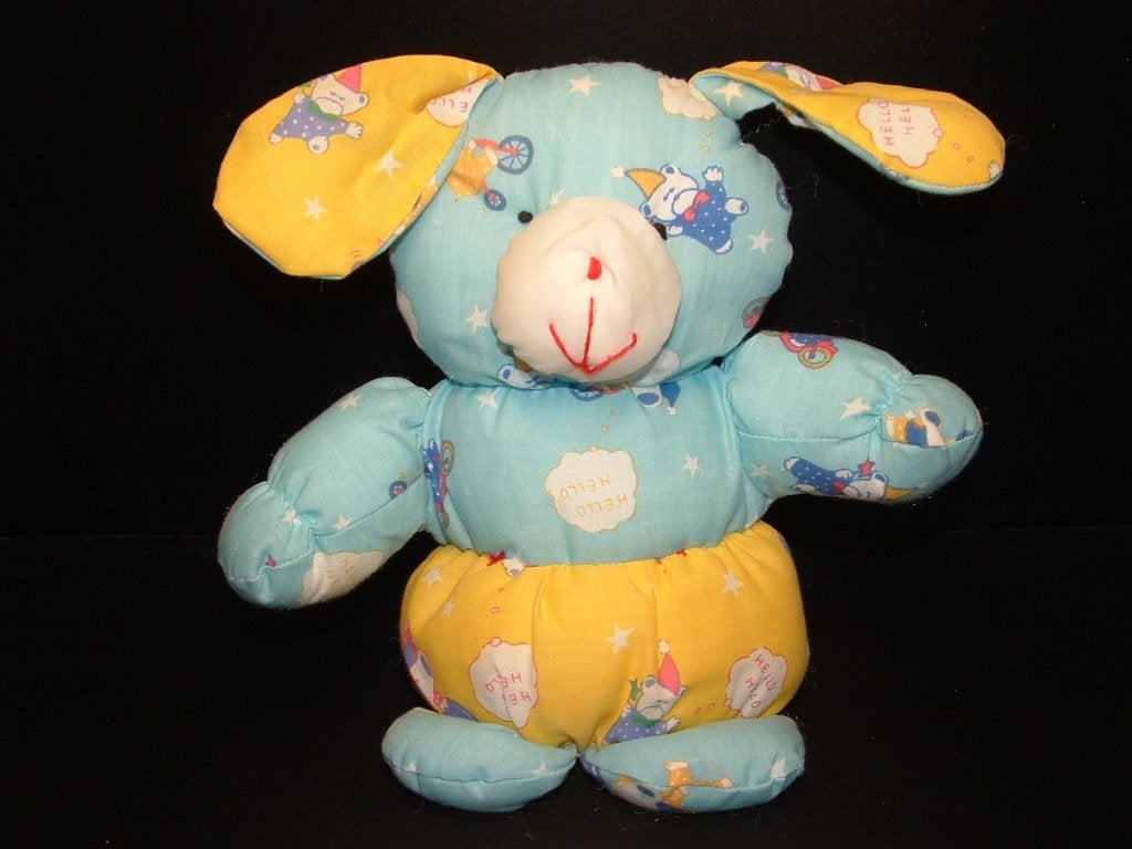 HERO KONIJN PARACHUTESTOF BLAUW/GEEL MET WITTE, Kinderen en Baby's, Verzenden, Nieuw, Overige typen