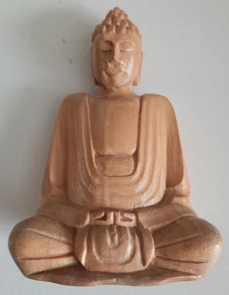 Houten boeddha, Ophalen of Verzenden, Gebruikt, Hout