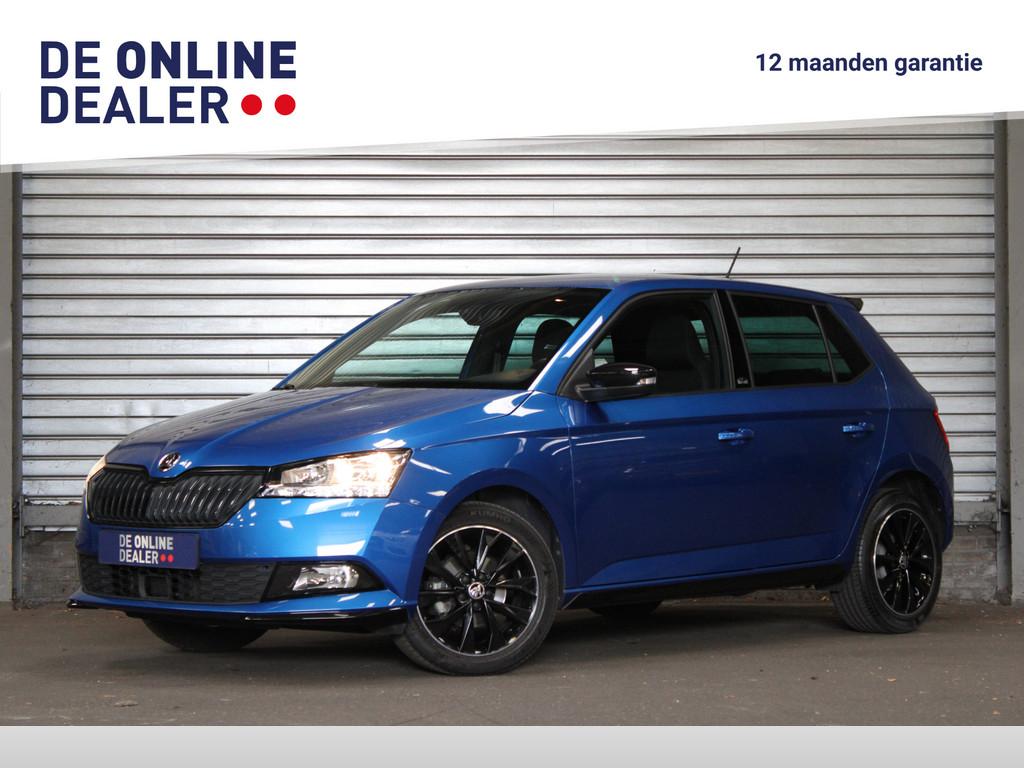 Skoda Fabia 1.0 TSI Monte Carlo |Carplay|Cruise|Sportstoel, Auto's, Skoda, Gebruikt, Euro 6, Blauw, 49 €/maand