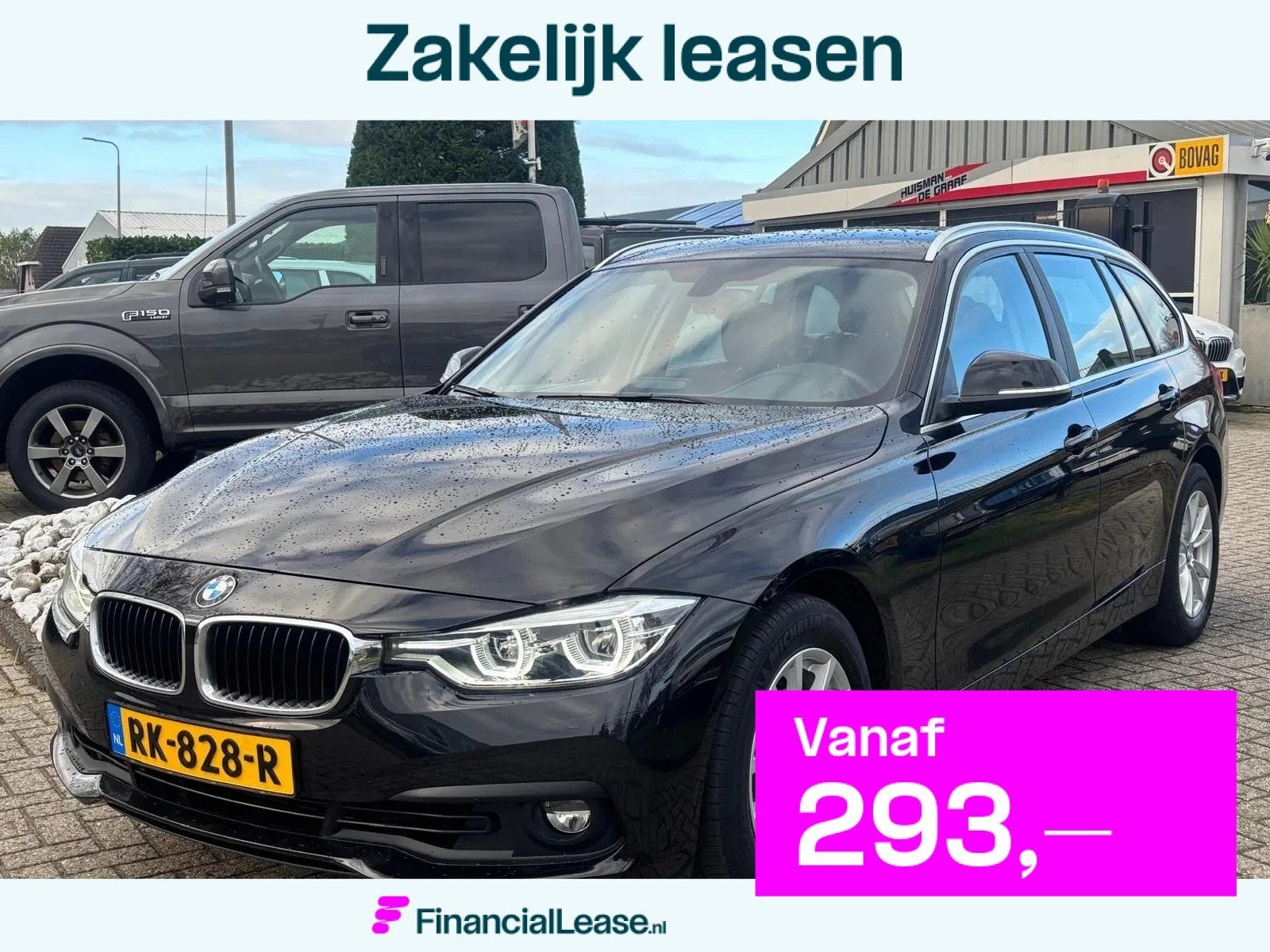 BMW 3-serie 318i Touring Automaat Zwart 2017 Xenon NL Auto, Automaat, Gebruikt, 1465 kg, Zwart